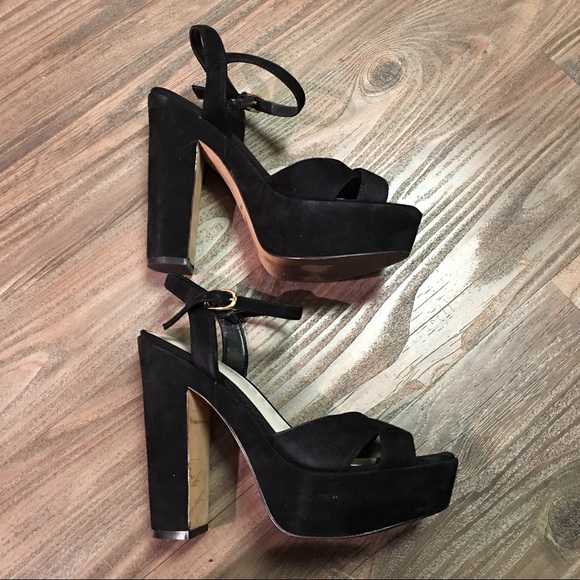 ALDO Hilger black platform block heels - Picture 7 of 9